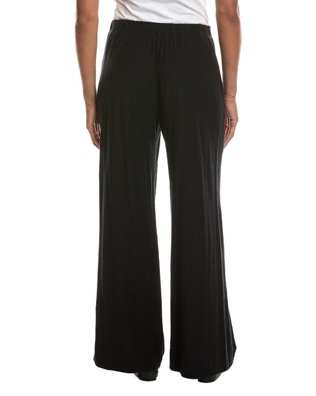 PERFECTWHITETEE Black Corey Slub Jersey Wide Leg Pant