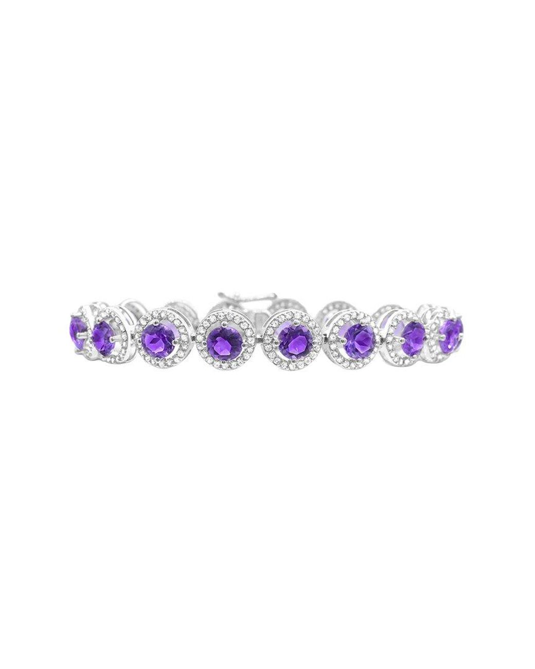 Gemstones Purple 11.48 Ct. Tw. Amethyst Tennis Bracelet