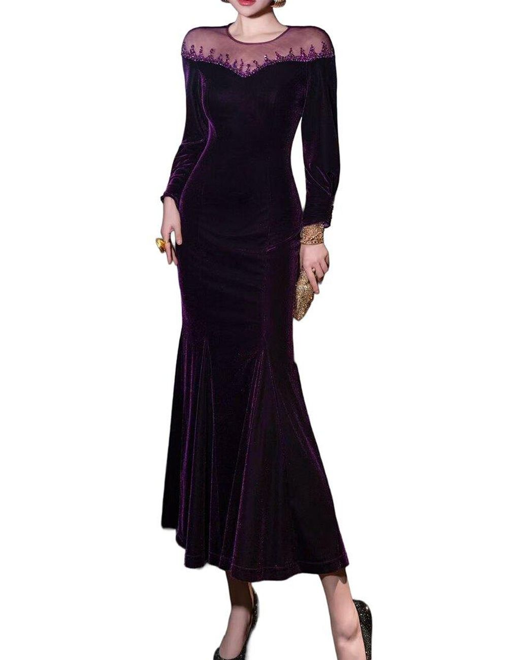 BRC By BURRYCO Blue Solid Maxi Dress