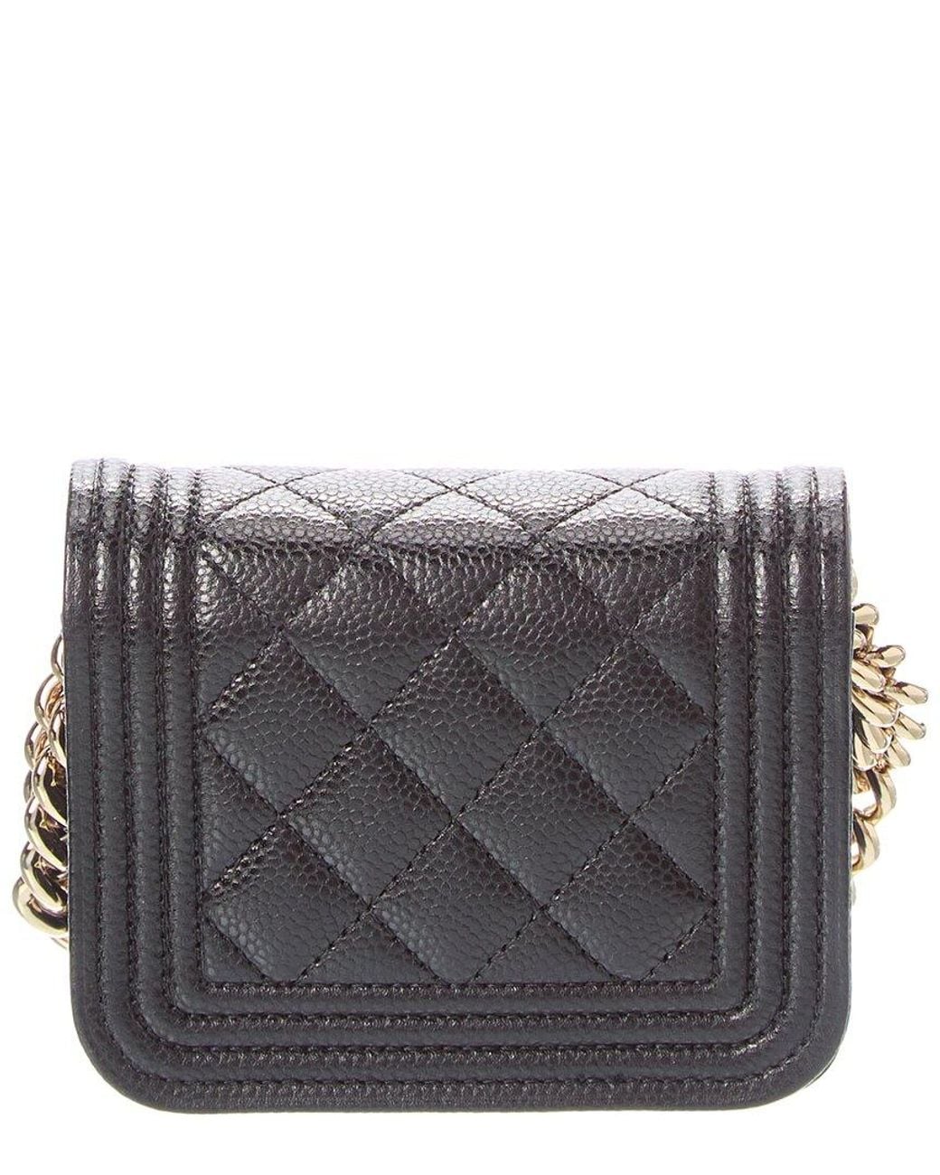 Chanel Gray Quilted Leather Boy Golden Crosshair Shoulder Bag (Authentic Pre- Loved)
