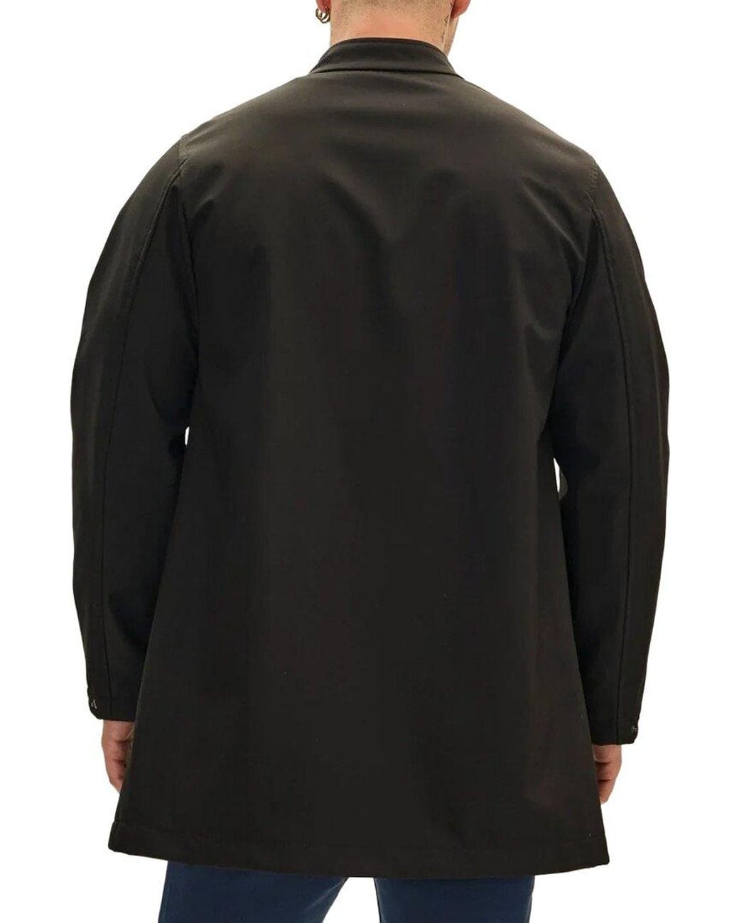 Ron Tomson Black Raincoat for men