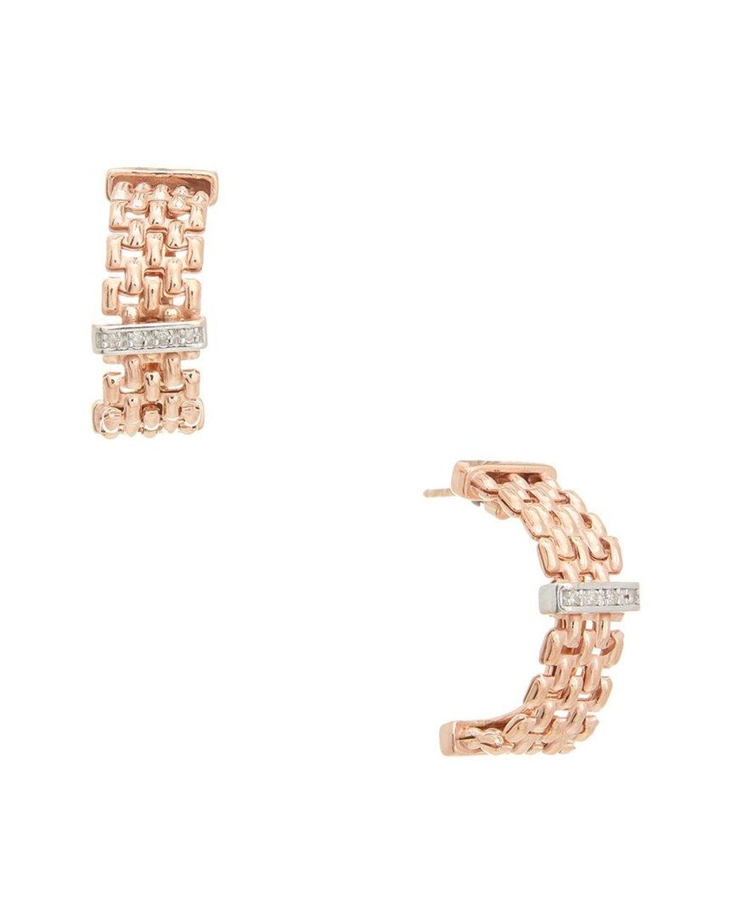 Meshmerise White 0.12 Ct. Tw. Diamond 18K Over Earring
