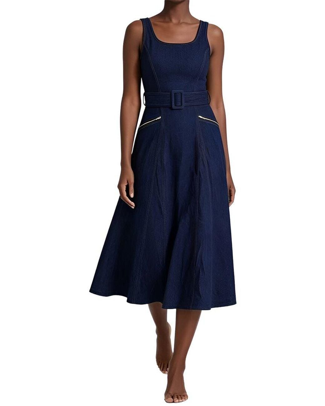 Linda Charm Blue Midi Dress