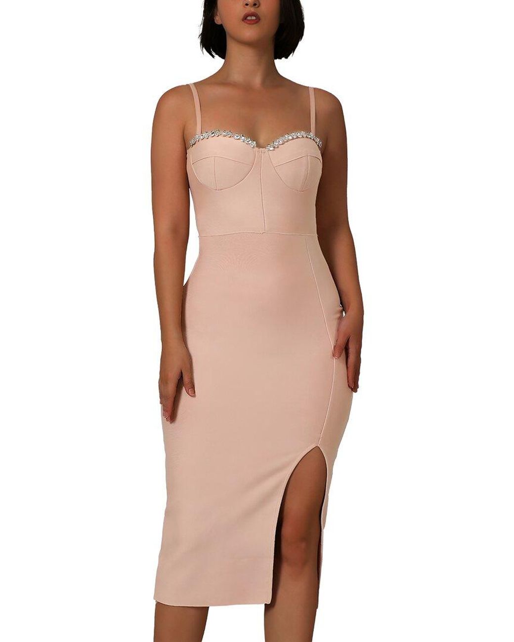 CAMILA BLANCO Orange Midi Dress
