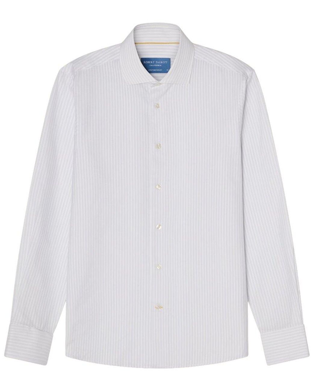Robert Talbott White Reynolds Dobby Stripe Shirt for men