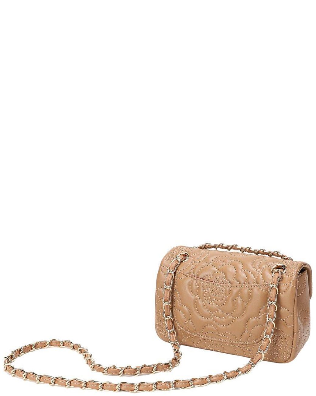 Tiffany & Fred Paris Brown Quilted Leather Crossbody
