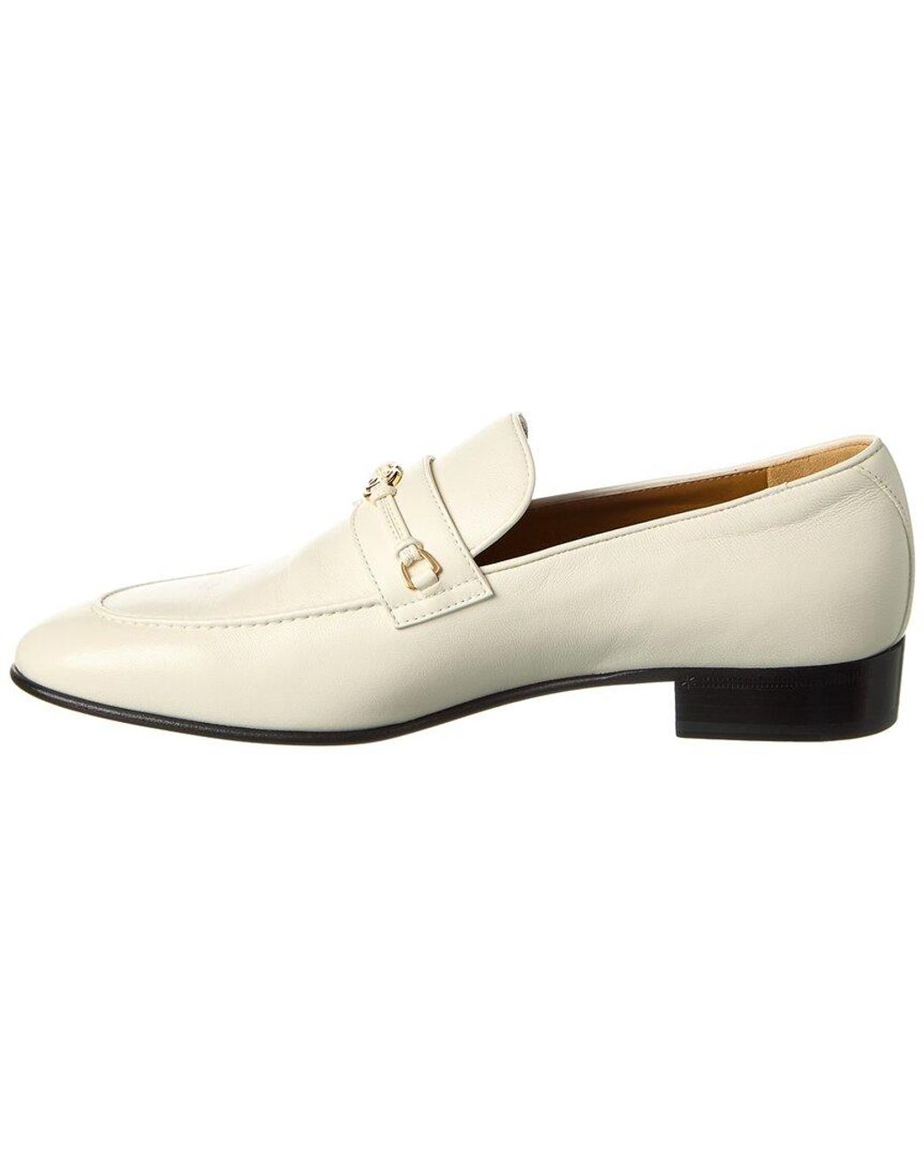 Leather loafer with interlocking g deals horsebit