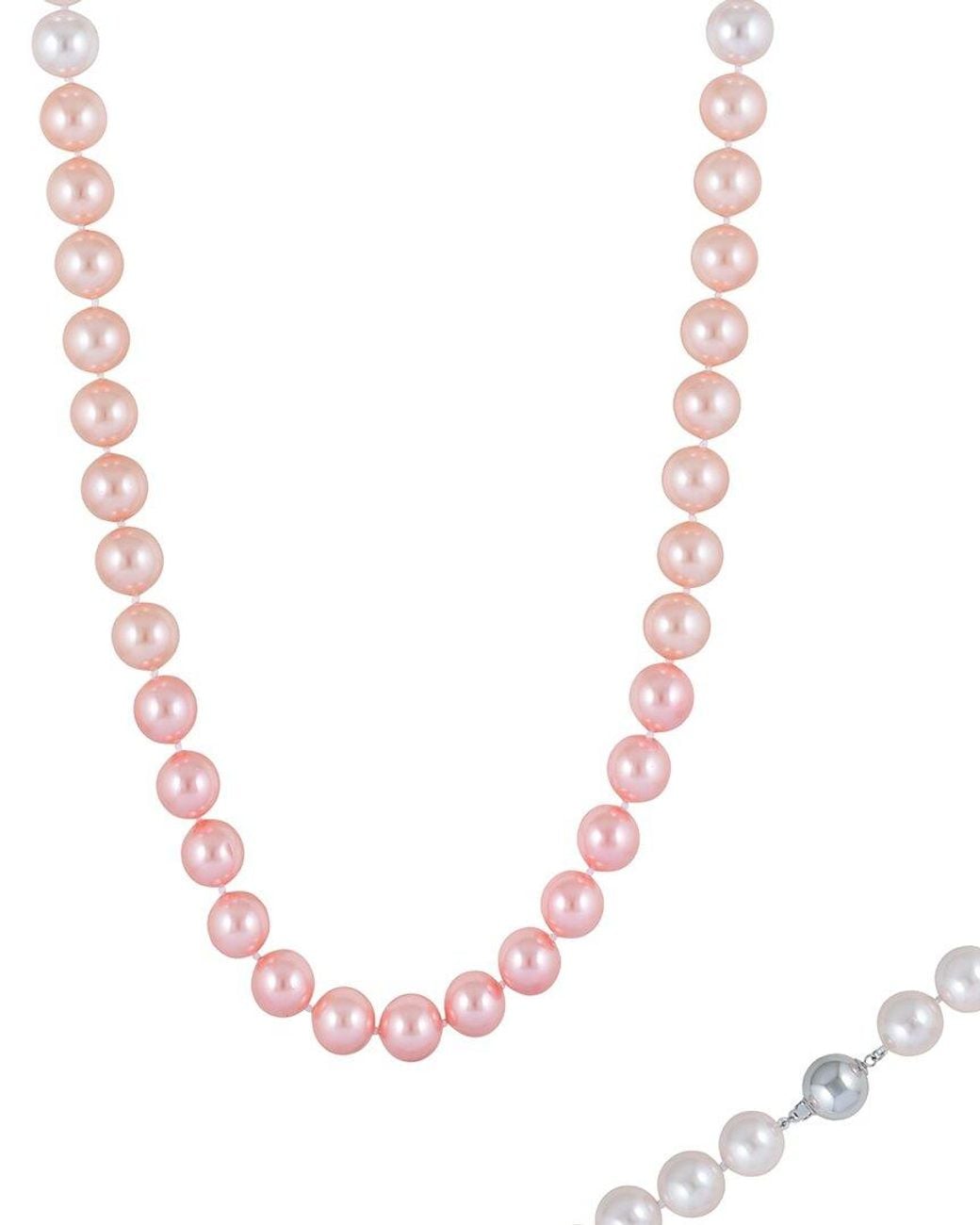 Splendid White 14Mm Pearl Plated Necklace