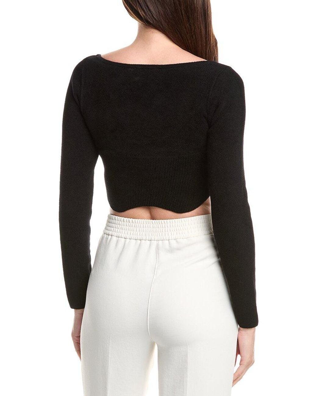 Sandro Black Cropped Sweater