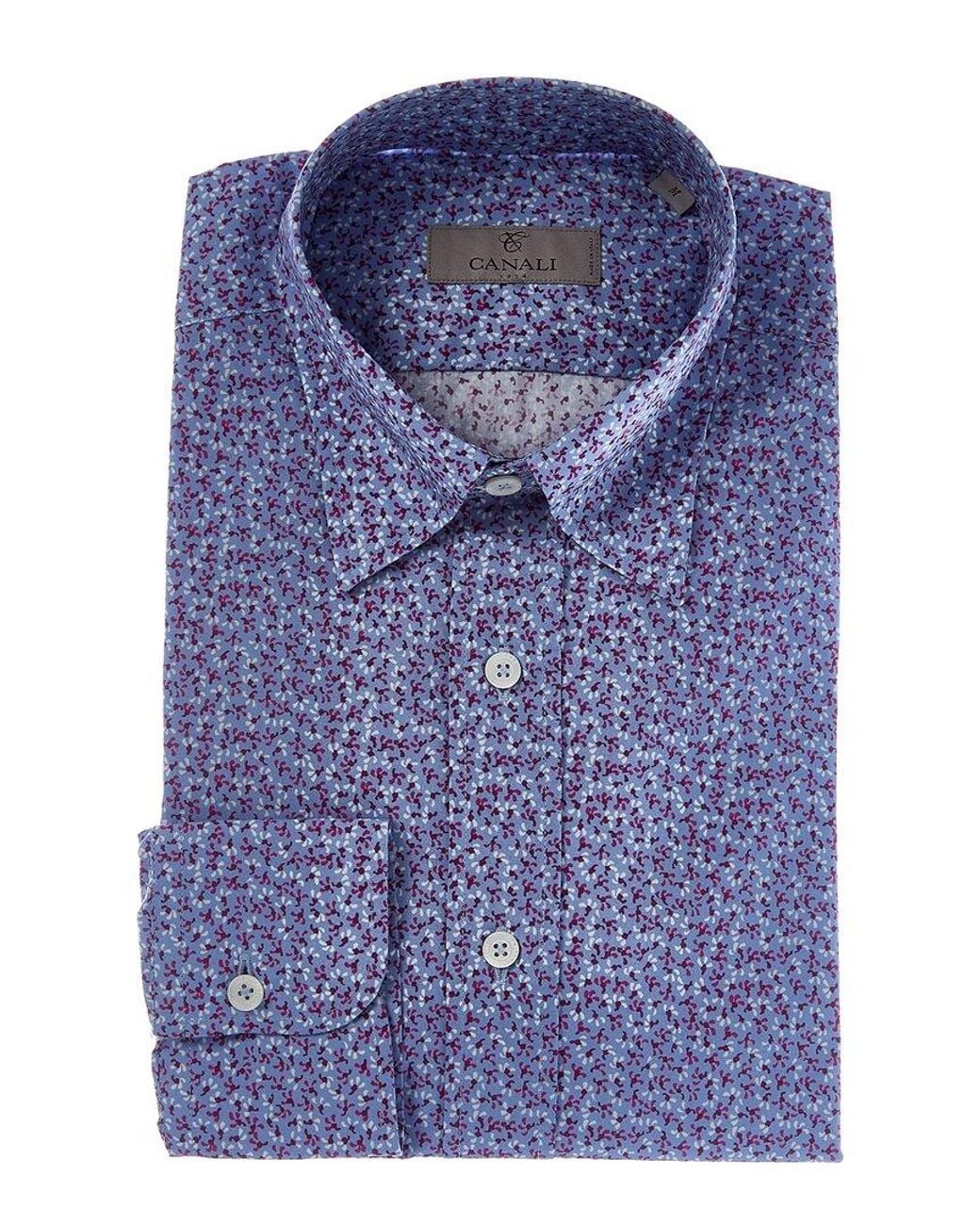 Canali Blue Dress Shirt for men