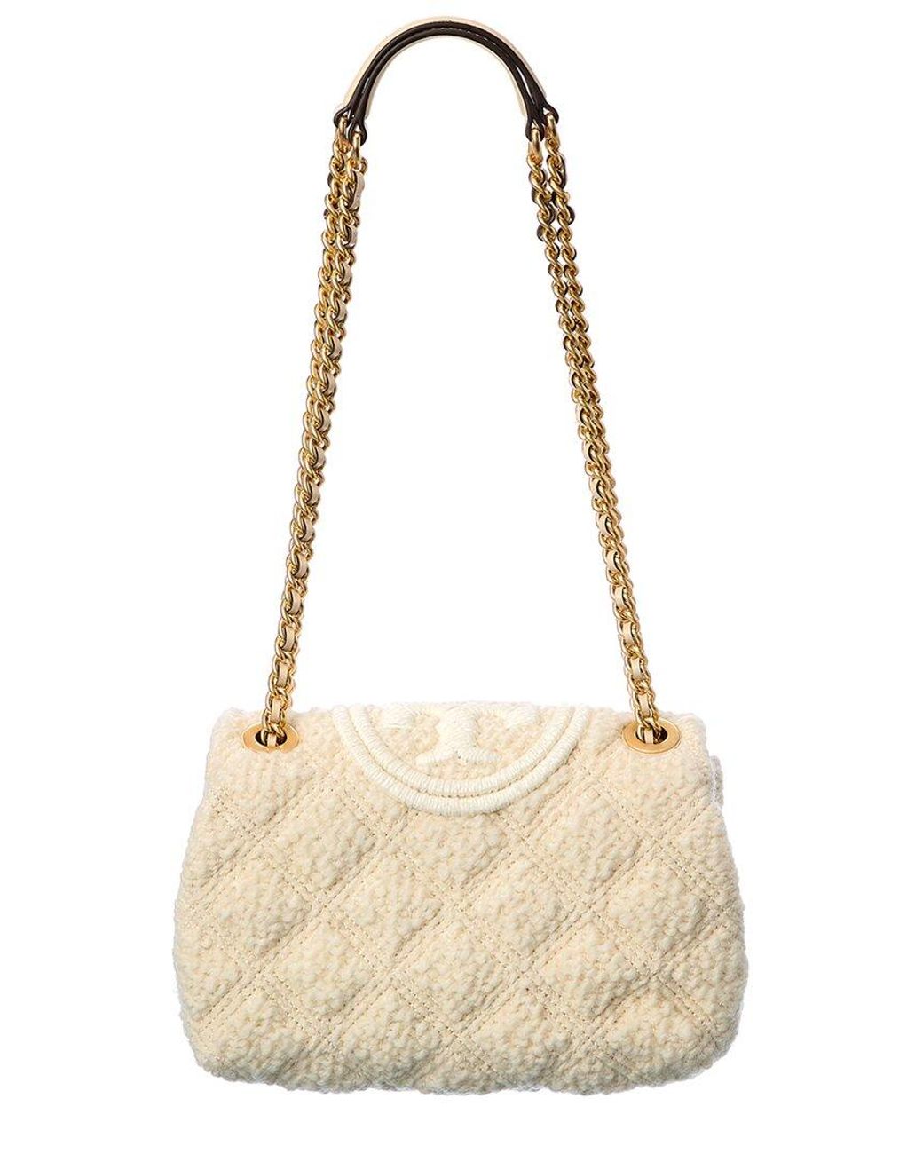 Tory Burch Fleming Soft Boucle Small Convertible Shoulder Bag in Natural |  Lyst