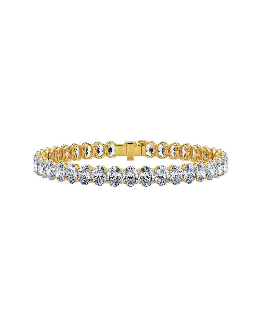 Lab Grown Diamonds White 14K 16.00 Ct. Tw. Lab-Grown Diamond Tennis Bracelet