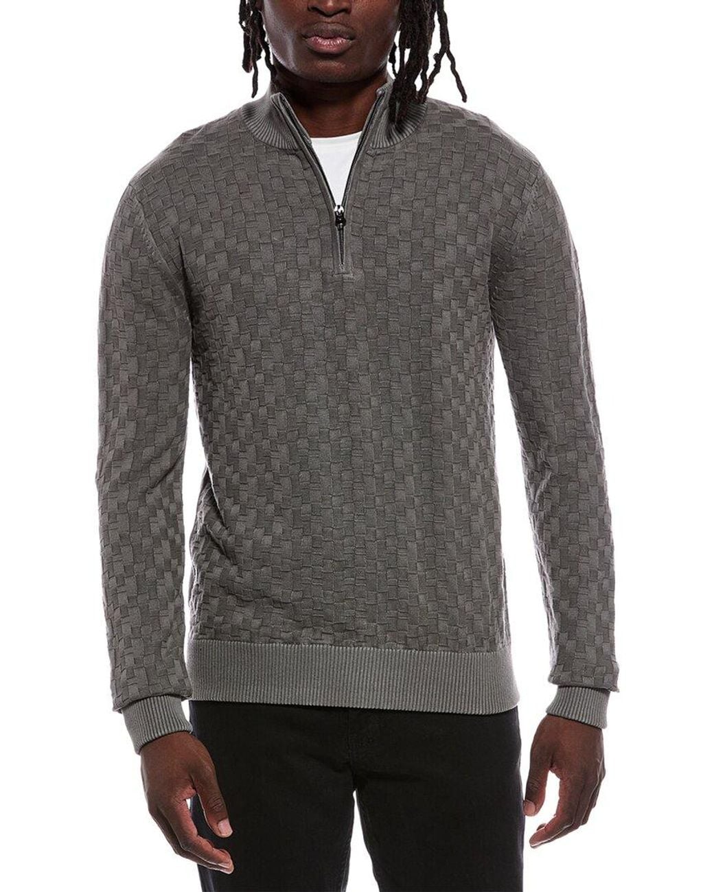 Robert Graham Gray Aubin 1/4-Zip Pullover for men