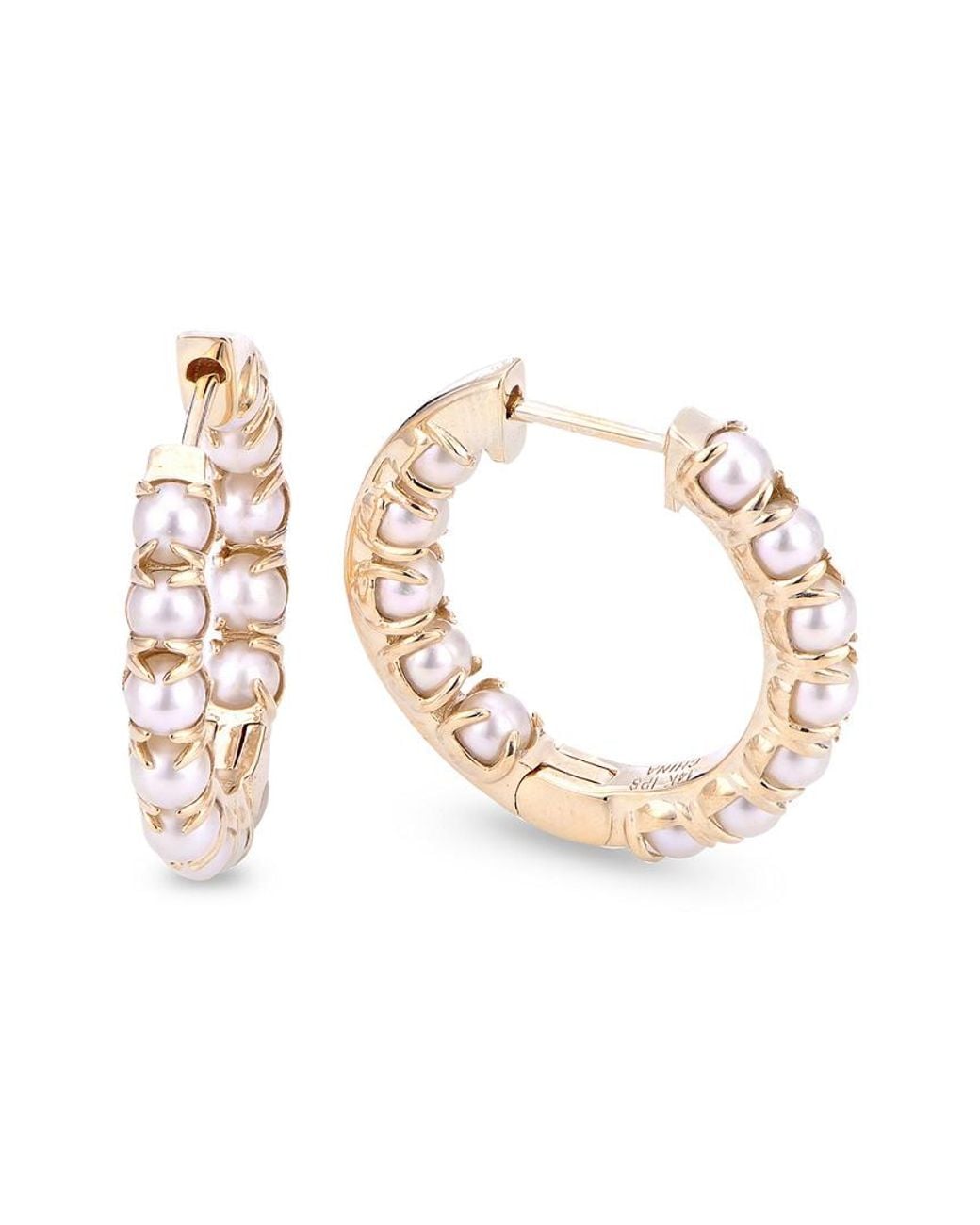 Pearls Metallic 14K 3-3.5Mm Pearl Earrings