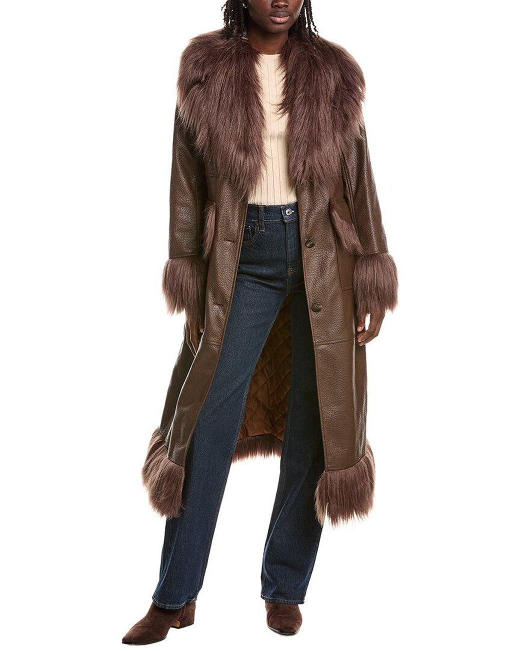 Cinq À Sept Brown Panama Coat