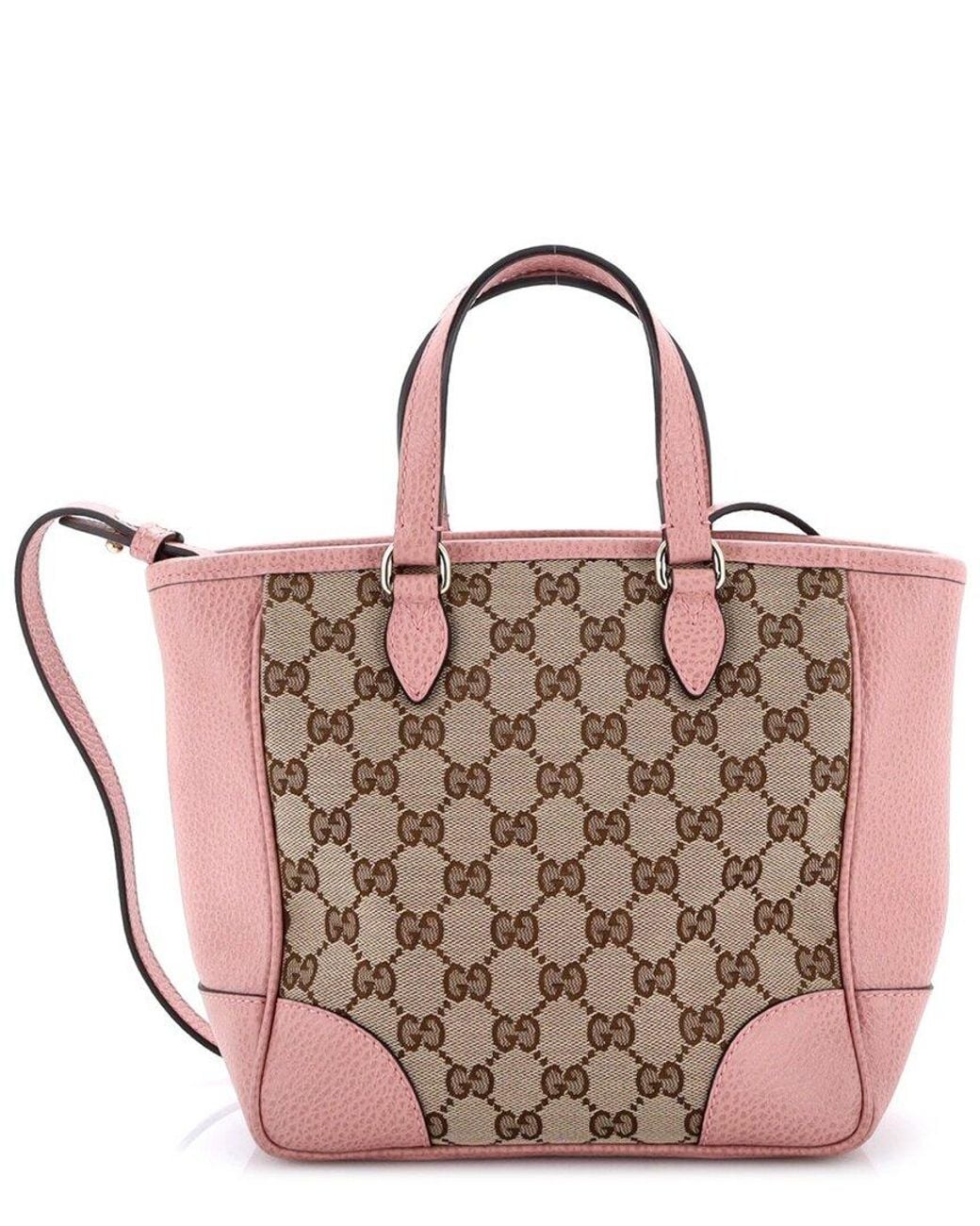 Gucci Brown Gg Canvas & Leather Bree Convertible Tote Small (Authentic Pre- Loved)