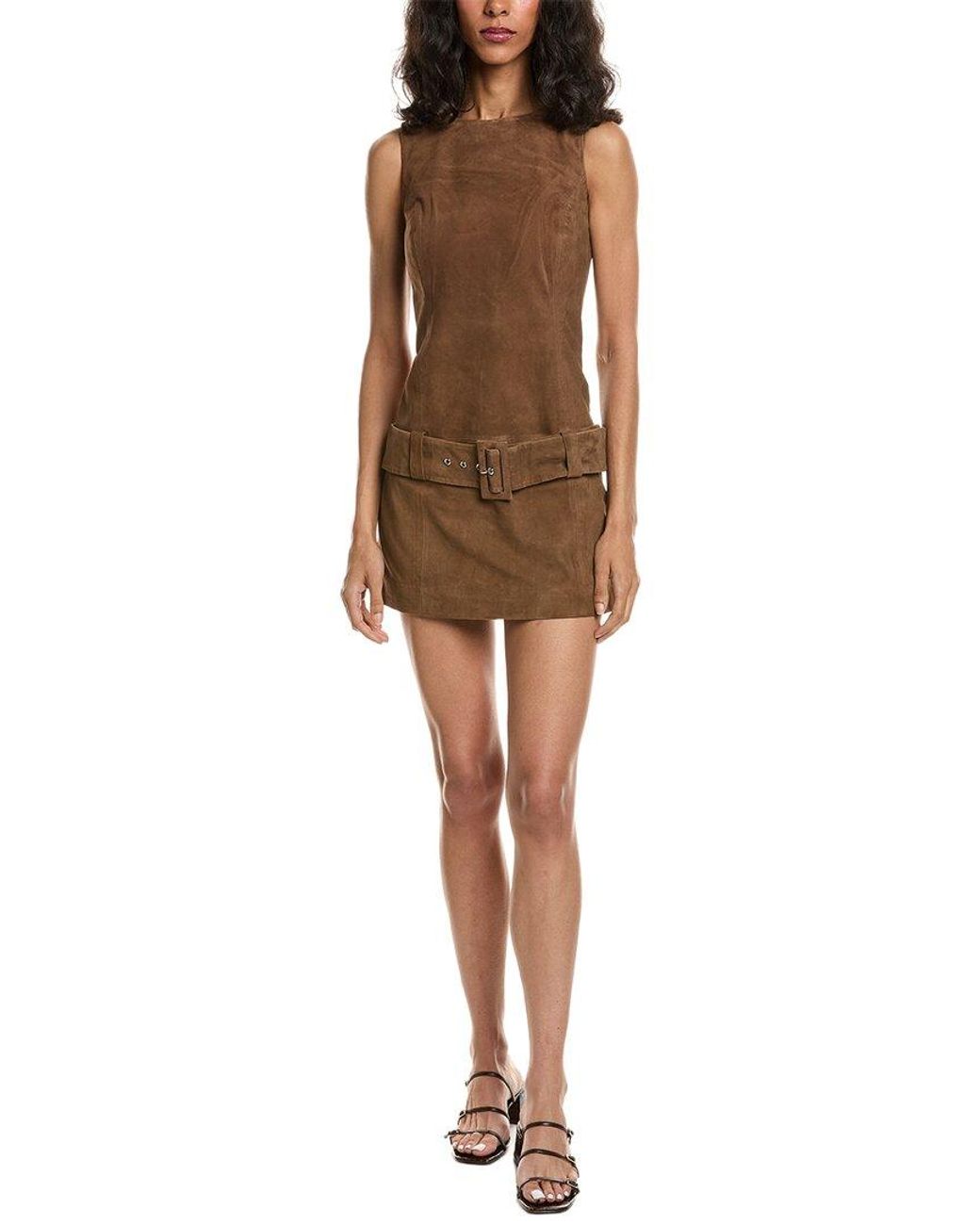 Walter Baker Brown Vanna Suede Dress