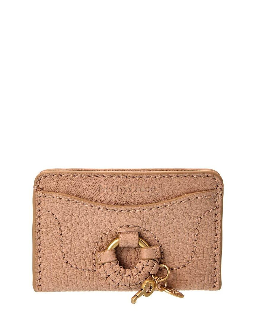 See By Chloé Hana Leather Card Holder in Pink | Lyst