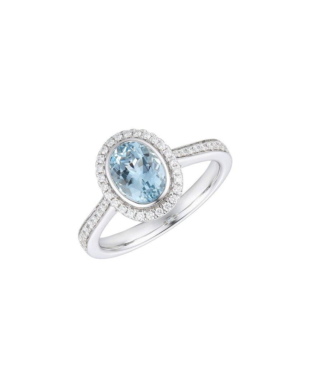 Gregg Ruth Blue 18K 1.44 Ct. Tw. Diamond & Aquamarine Ring