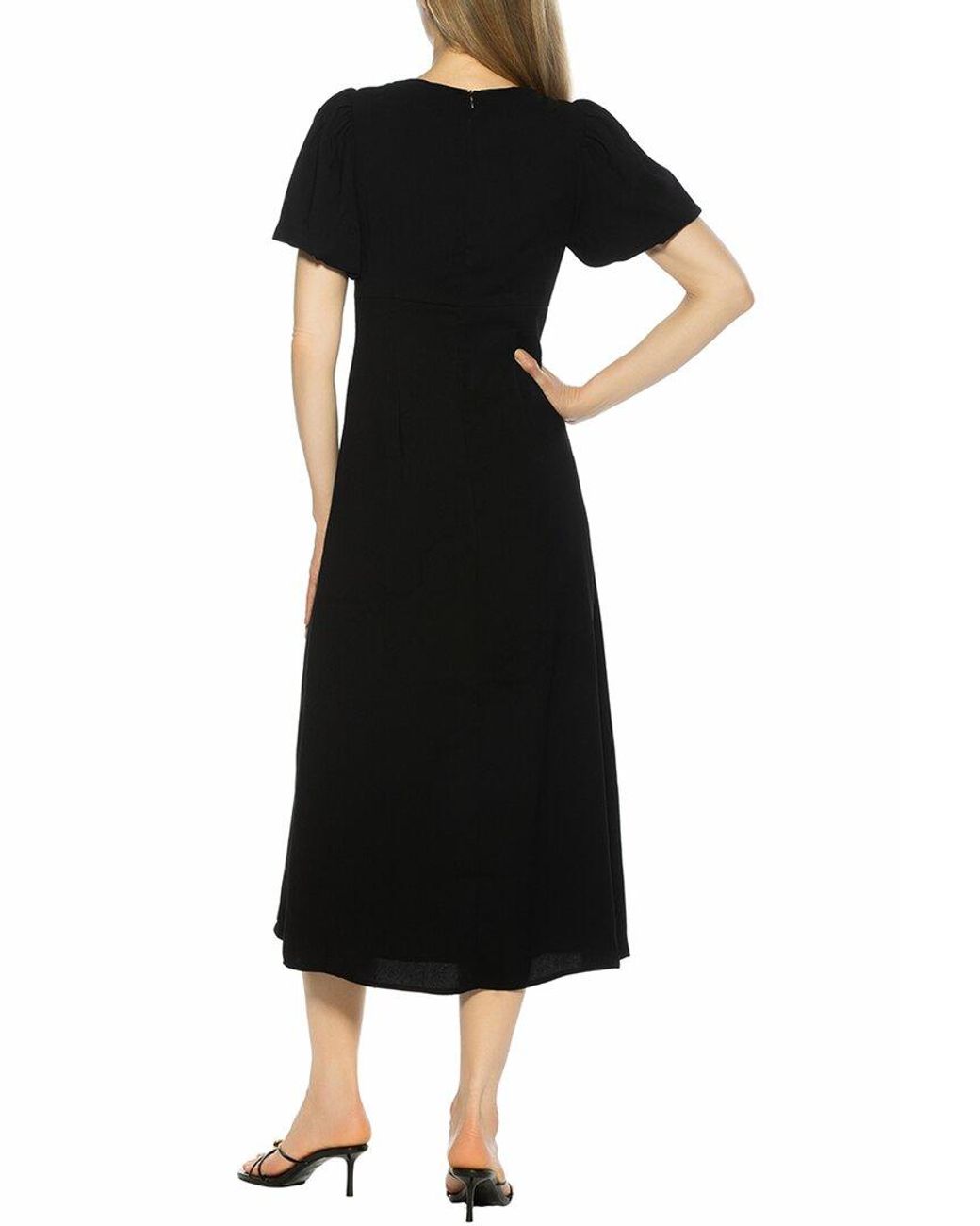 Alexia Admor Black Zuri Sweetheart Midi Dress
