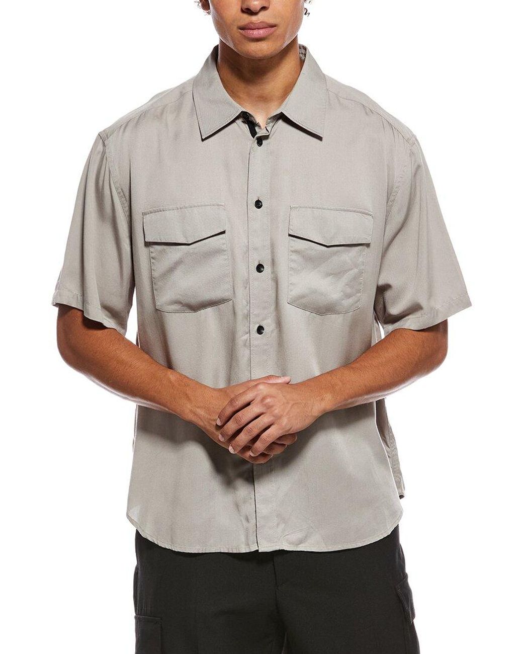 Rag & Bone Gray Matthew Pocket Shirt for men