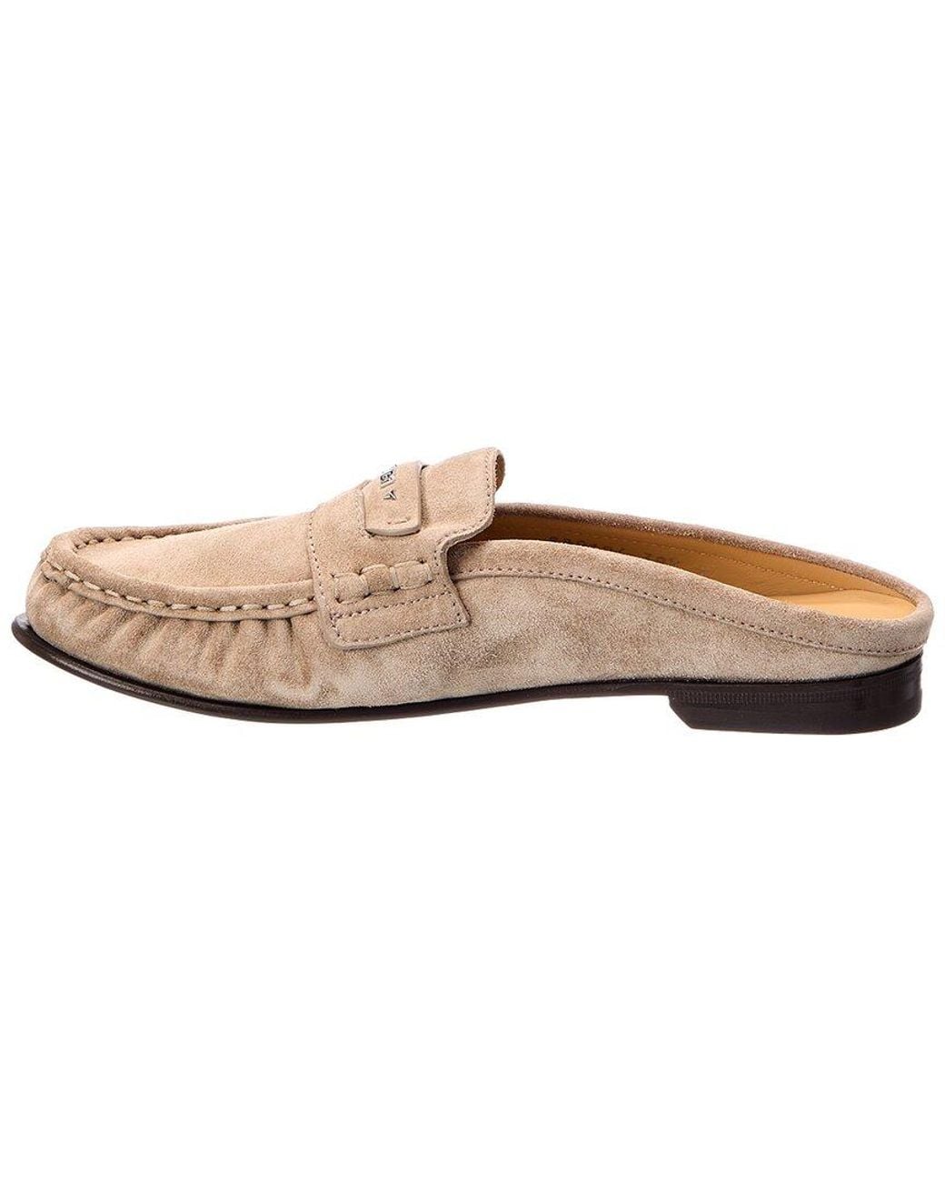 Fendi White Scrunch Suede Mule