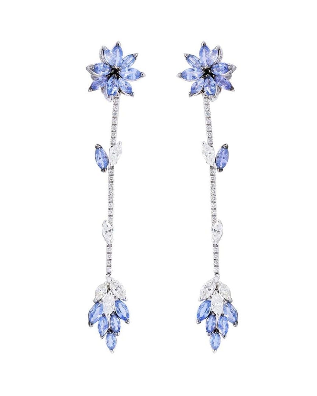 Diana M Blue Fine Jewelry 18k 6.23 Ct. Tw. Diamond Earrings