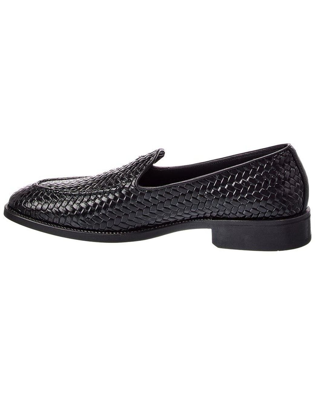 Giuseppe Zanotti Black Sorrento 15 Woven Leather Loafer for men
