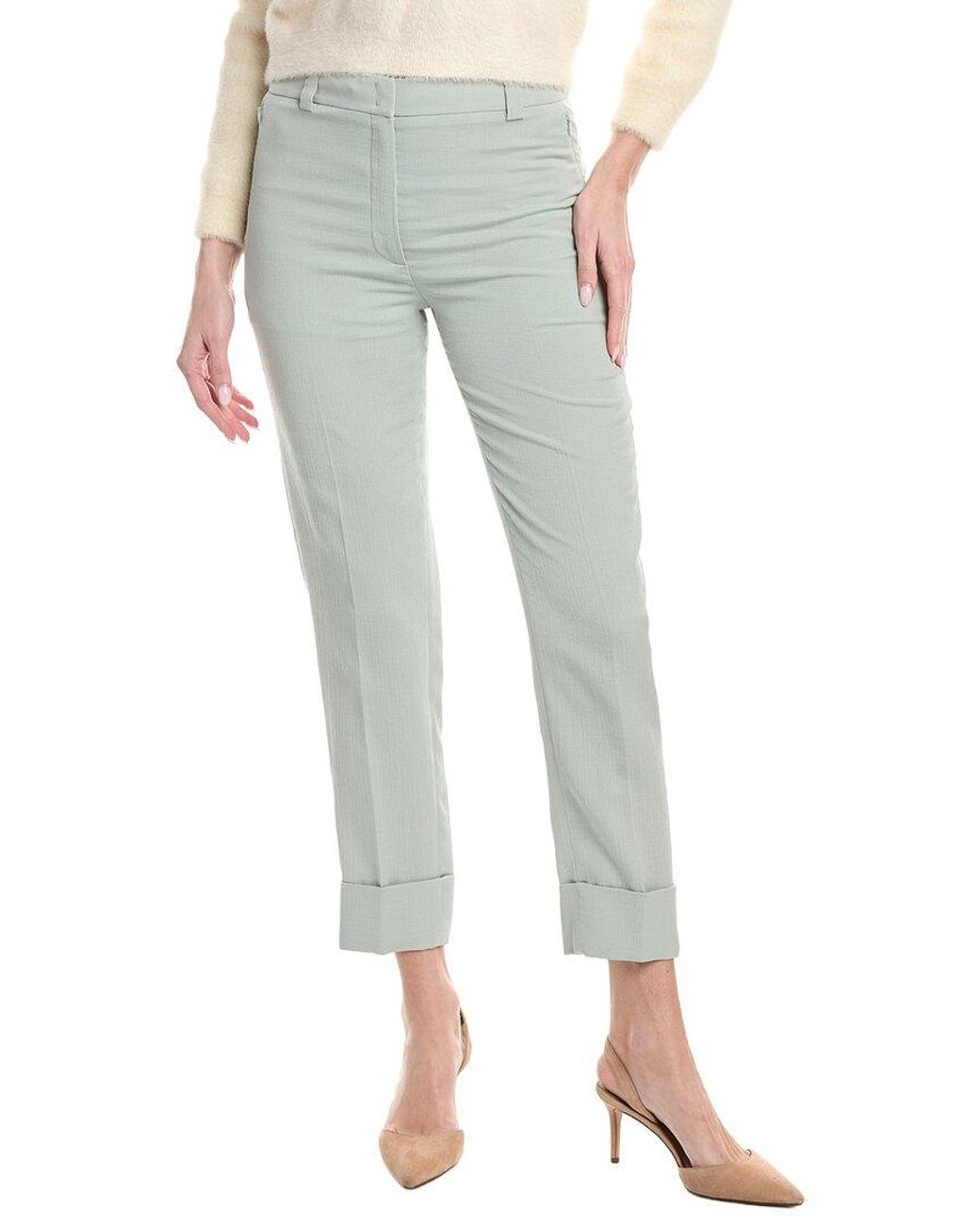 Akris Green Maxima Silk & Wool-Blend Pant