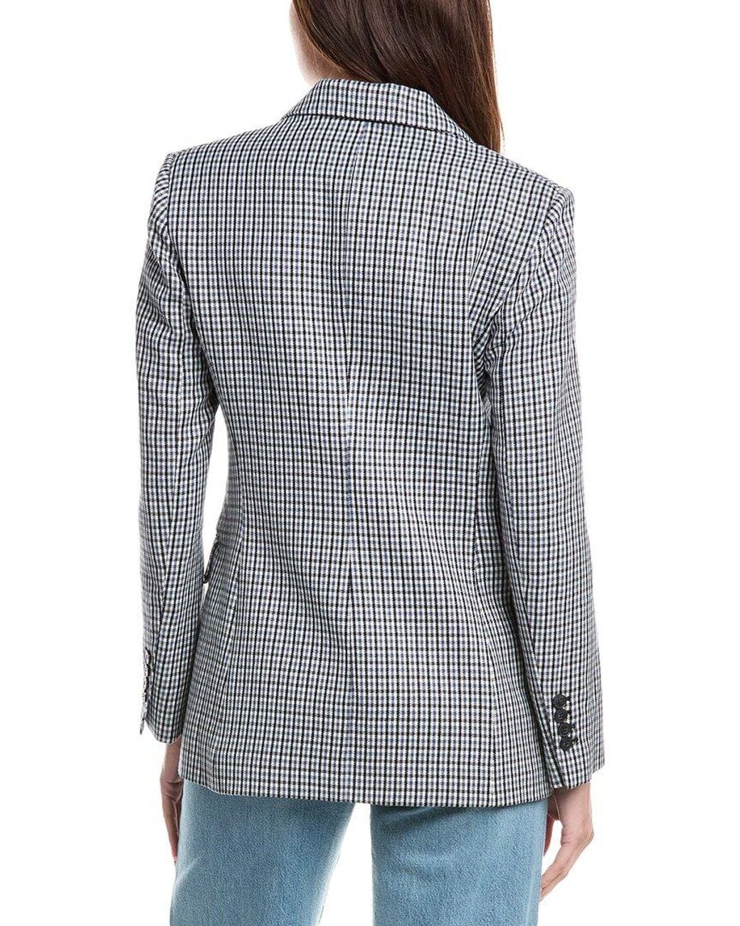 Maje Gray Wool-Blend Blazer