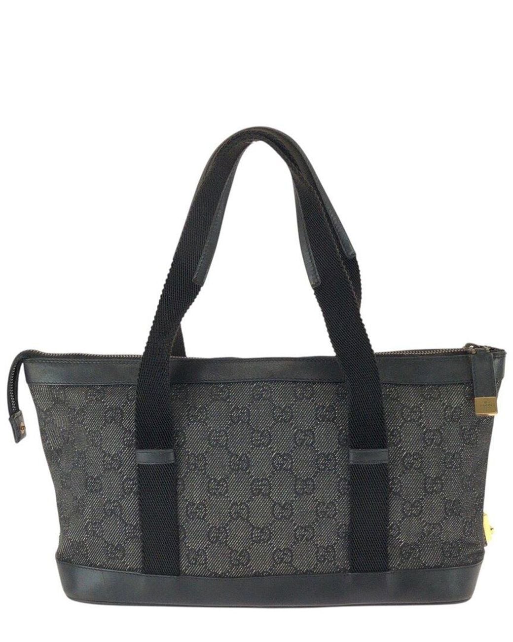Gucci Black Gg Canvas Tote (Authentic Pre-Loved)