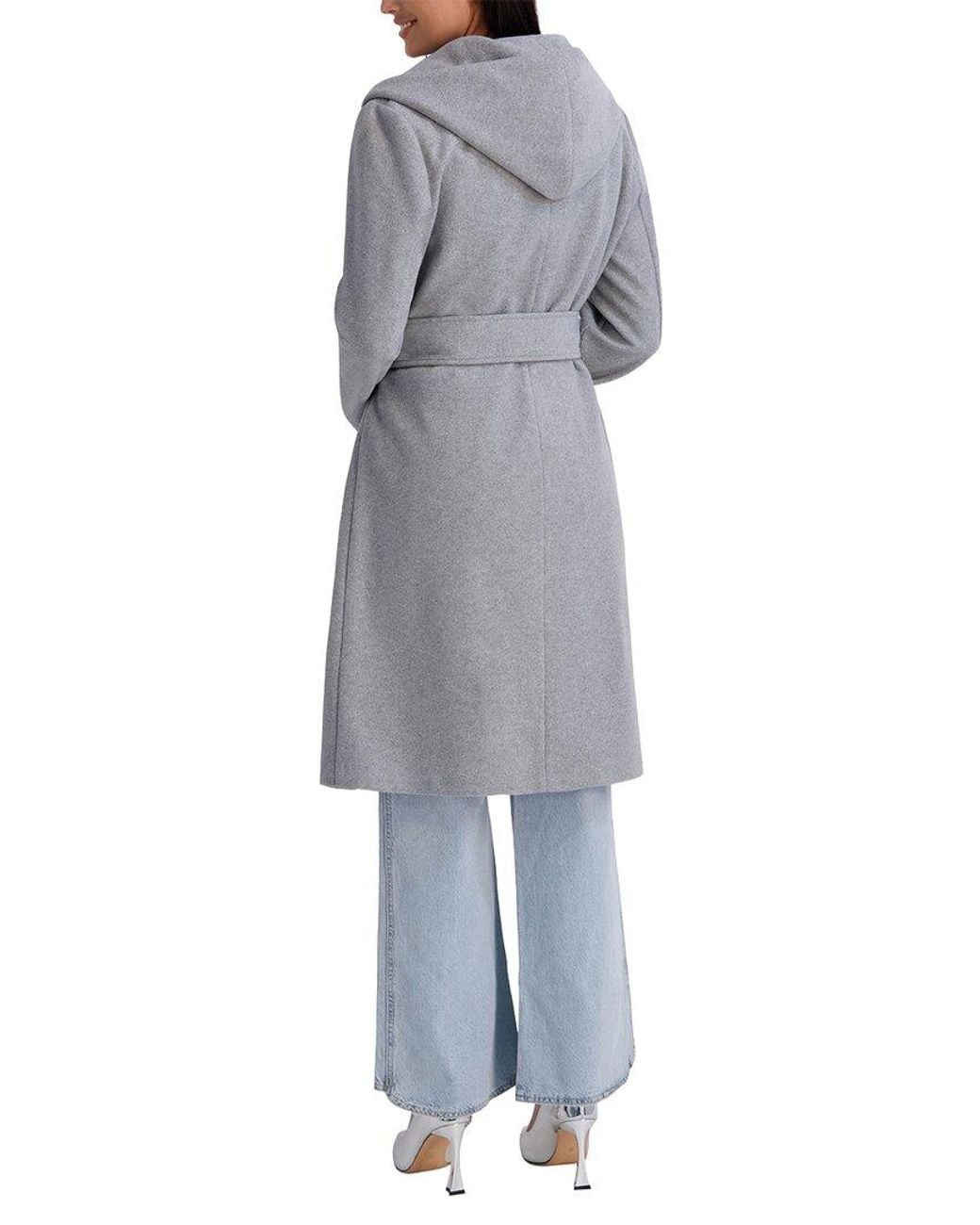Kensie Gray Faux Wool Coat