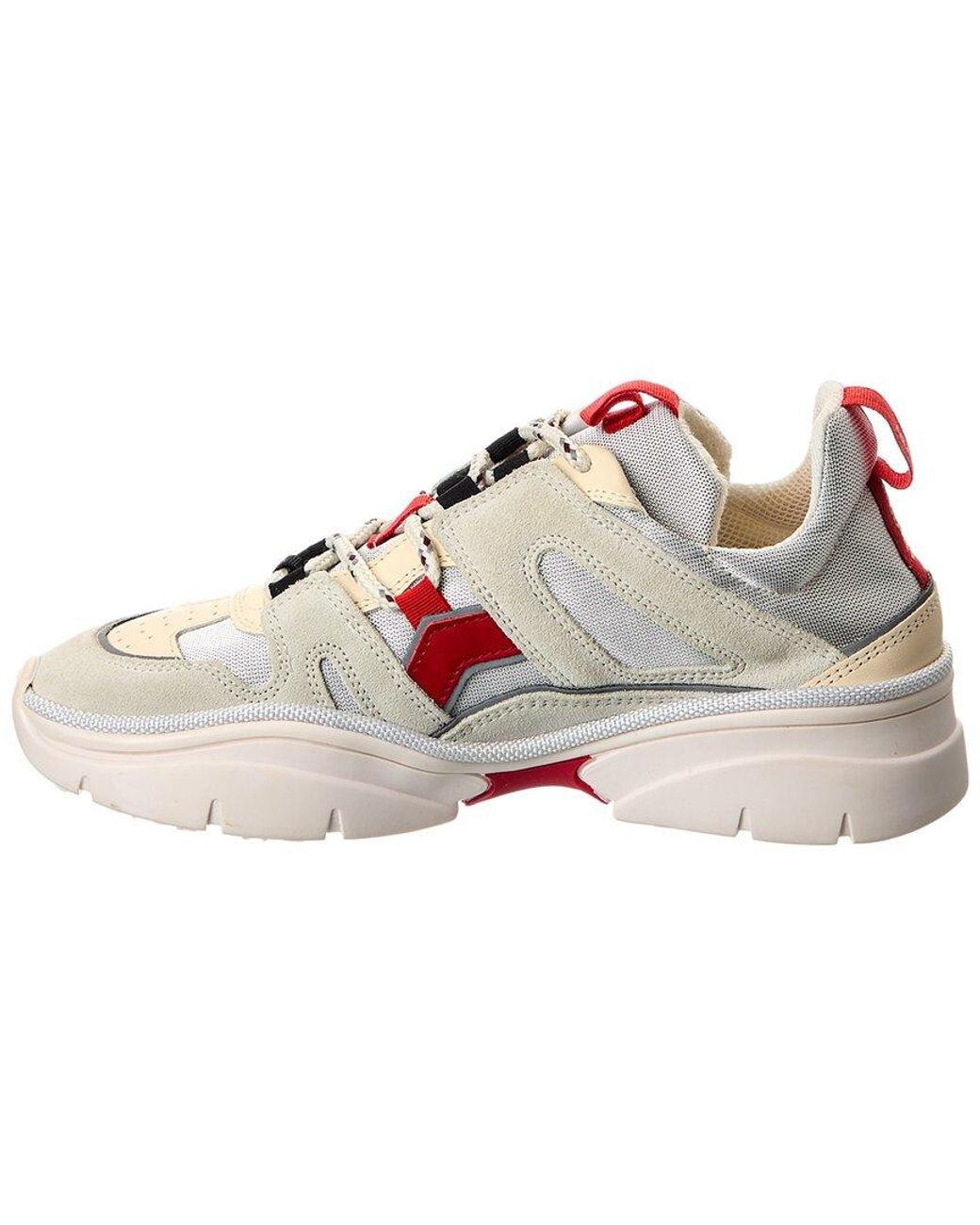 Isabel Marant Natural Kindsay Mesh & Suede Sneaker