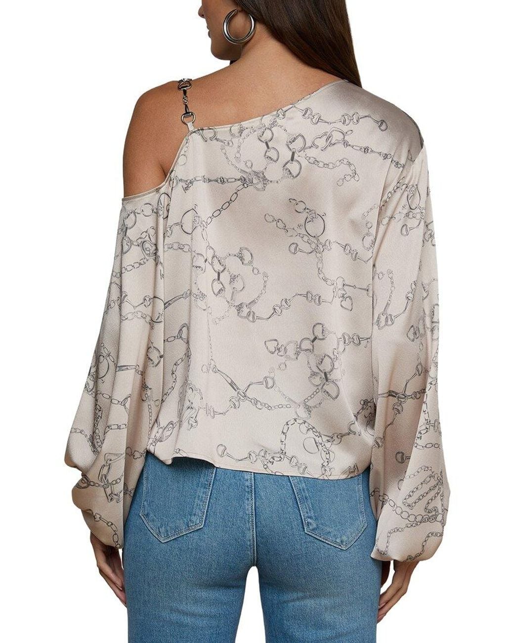 L'Agence Gray Asami Chain One Shoulder Bls