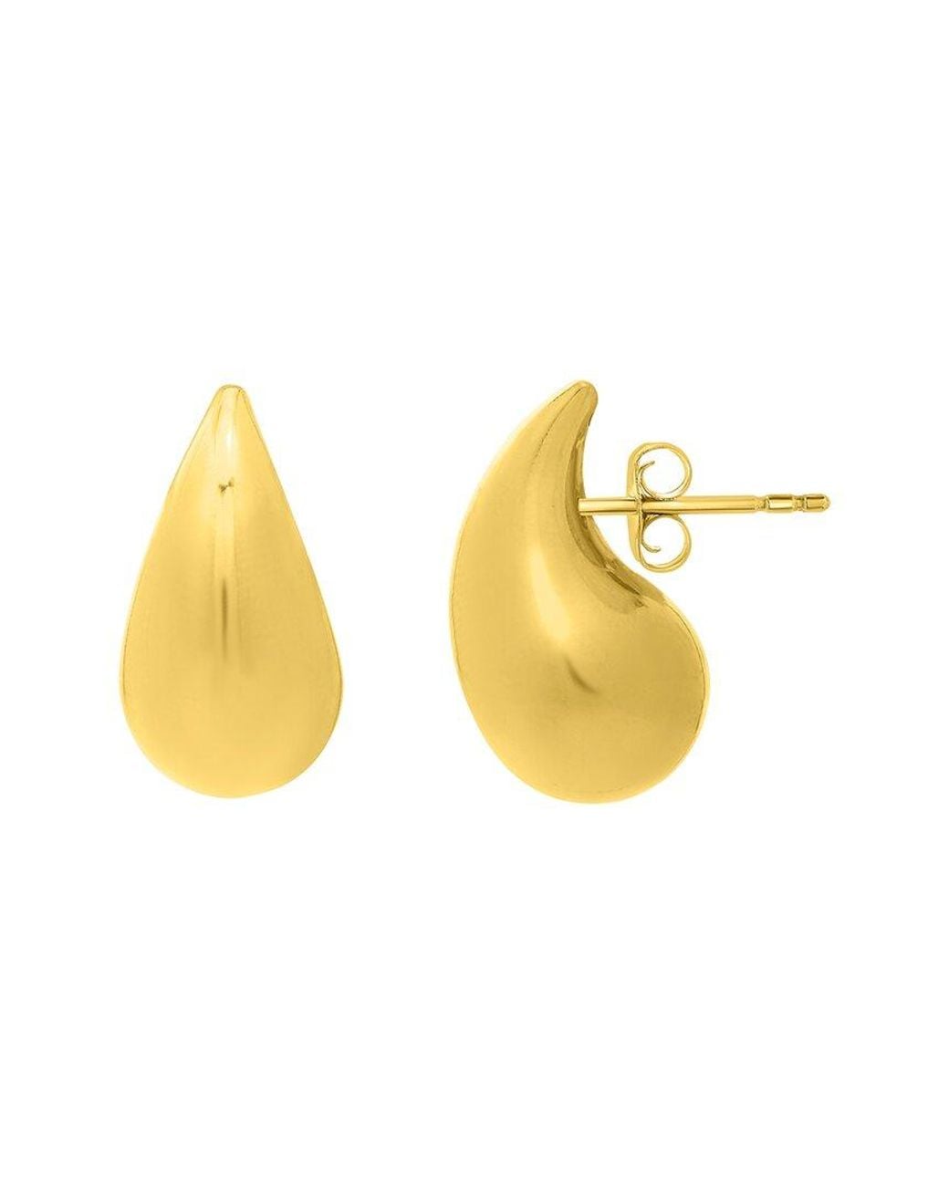 Italian Gold Over Silver Metallic 14k Drop Earrings
