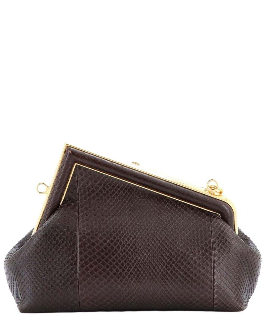 Fendi Brown First Bag Python Small (authentic Pre-loved)