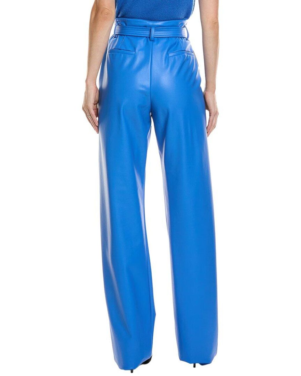 LAPOINTE Blue Faux Leather High-waist Trouser