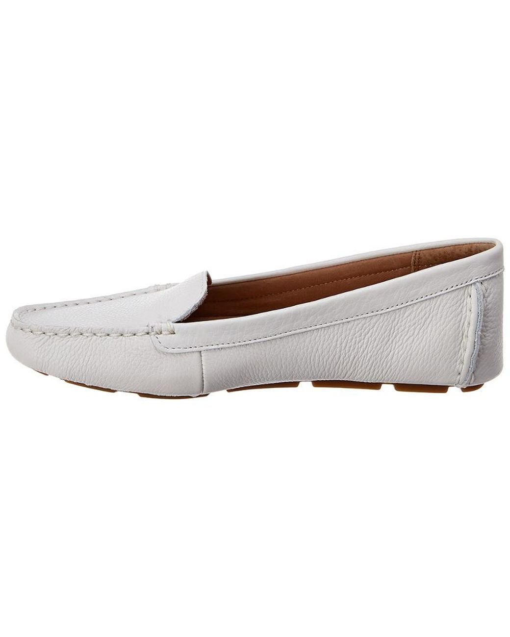 UGG Women's Flores Leather Loafer in White | Lyst