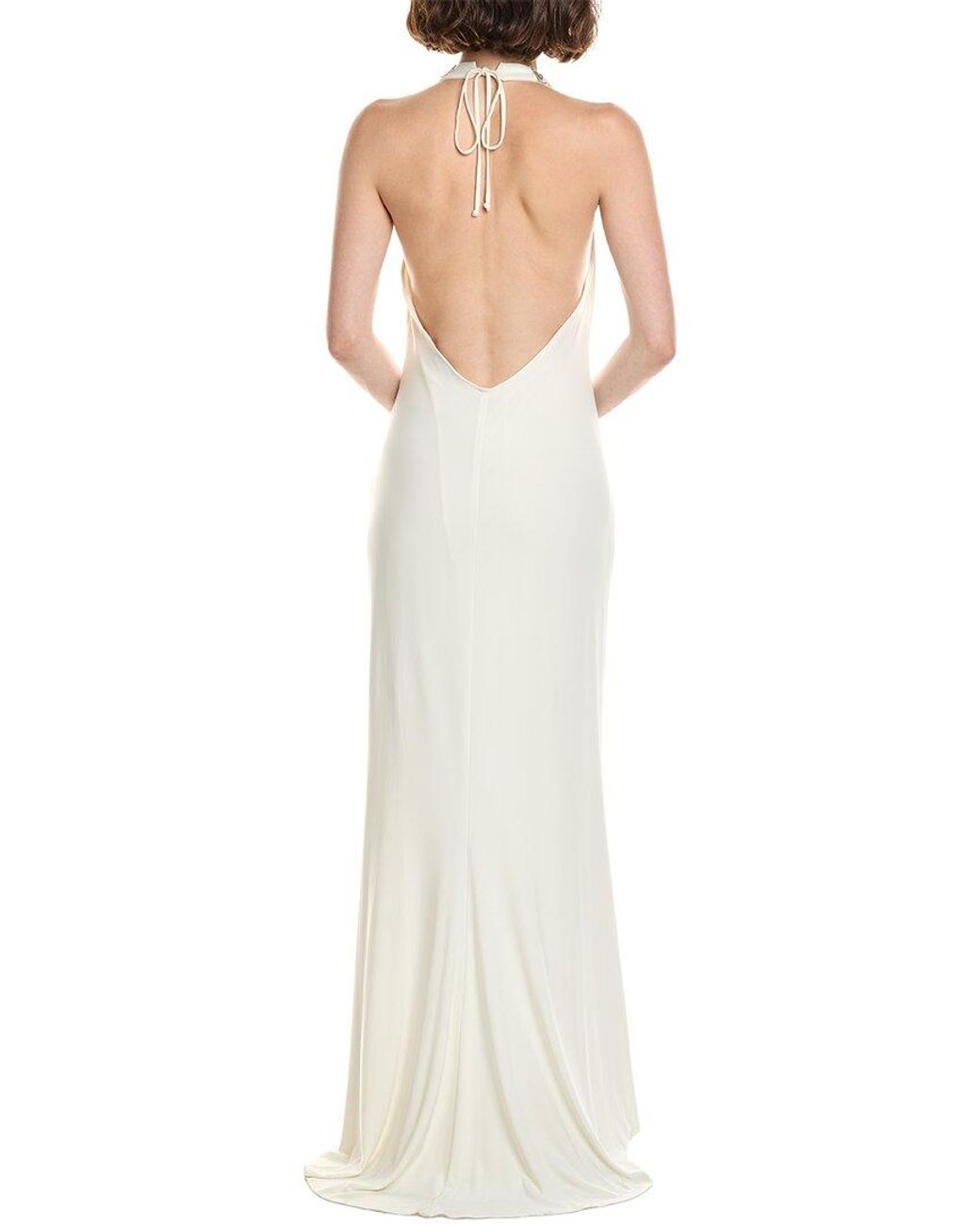 Issue New York White Solid Maxi Dress