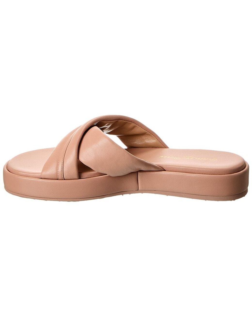 Gianvito Rossi Pink Alima Leather Platform Sandal