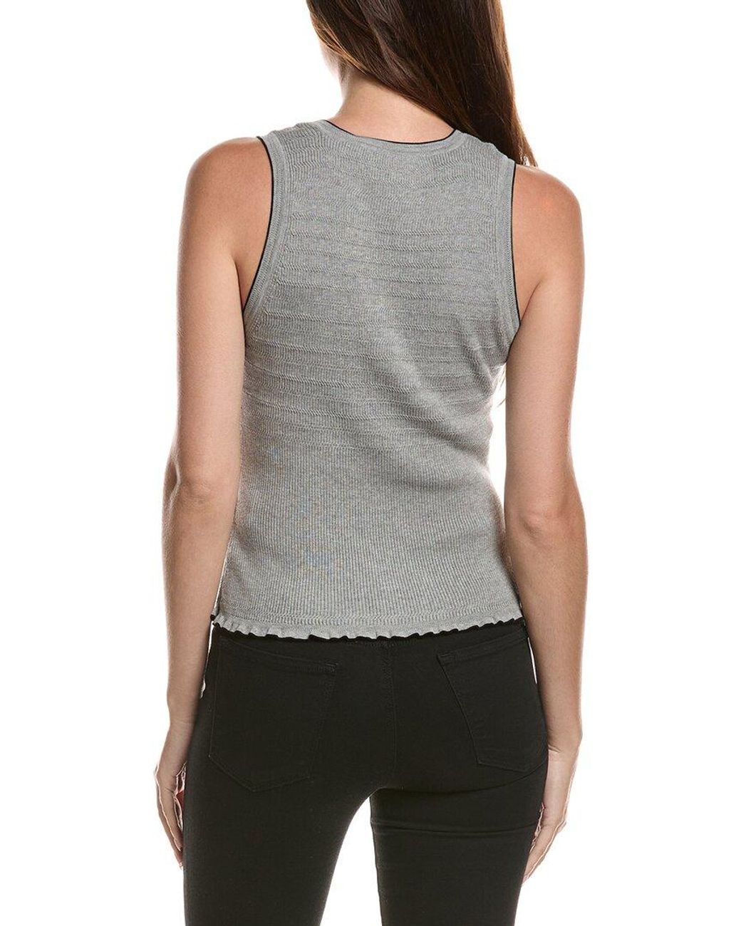 Proenza Schouler Gray Eloise Knit Top