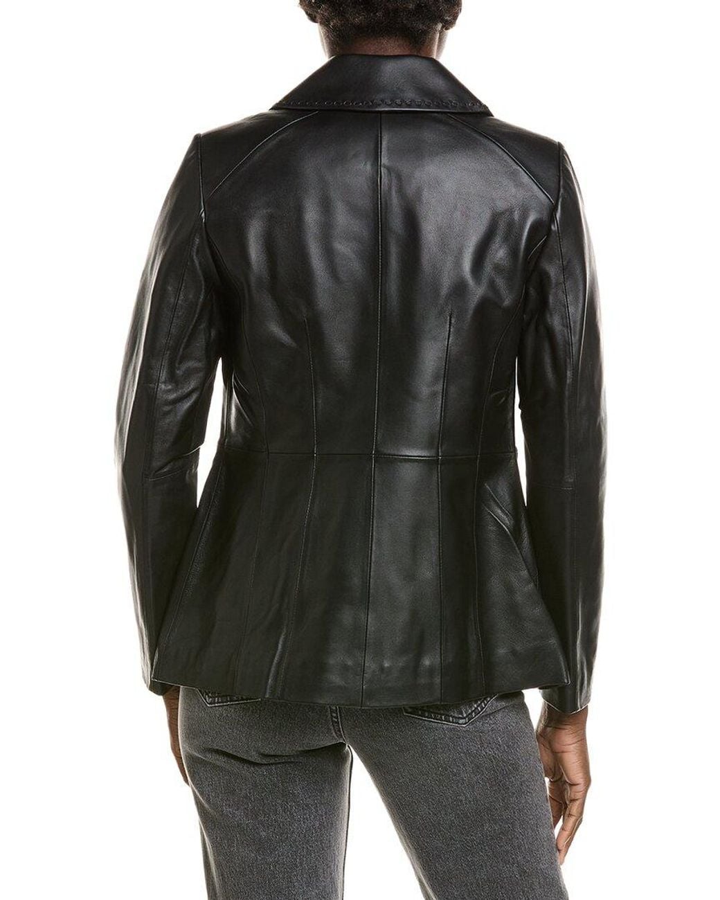 Neiman Marcus Black Classic Leather Jacket