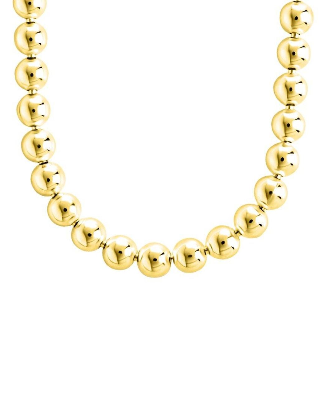 Sterling Forever Metallic 14K Plated Basia Dainty Beaded Chain Necklace