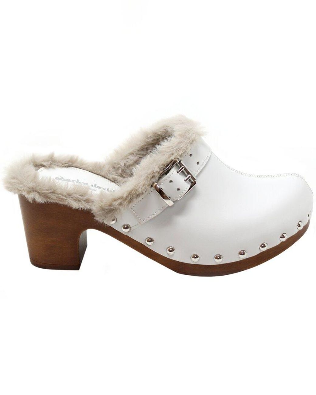 Charles David White Lecce Leather Clog