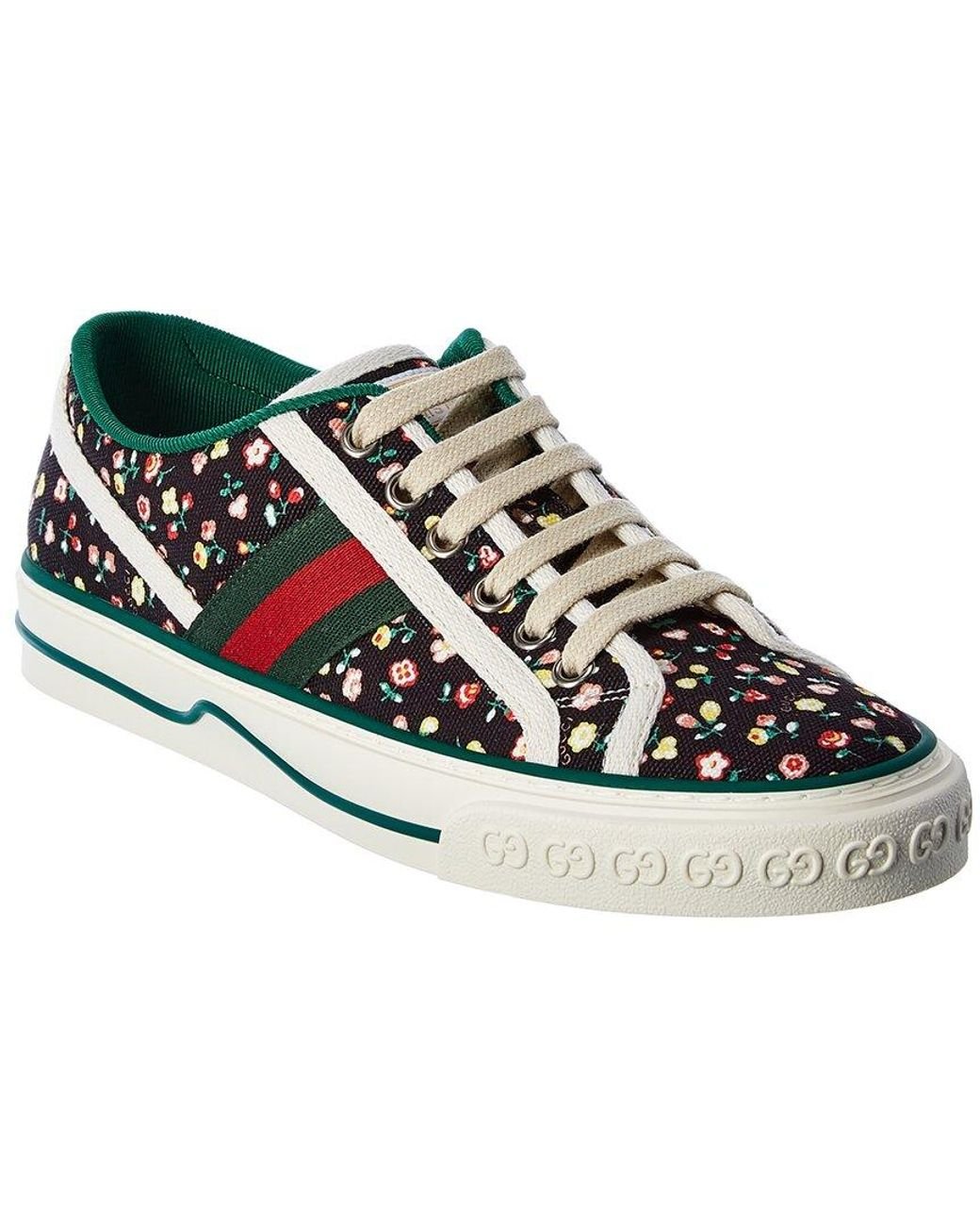 Gucci Tennis 1977 Liberty London Canvas Sneaker in Black Lyst