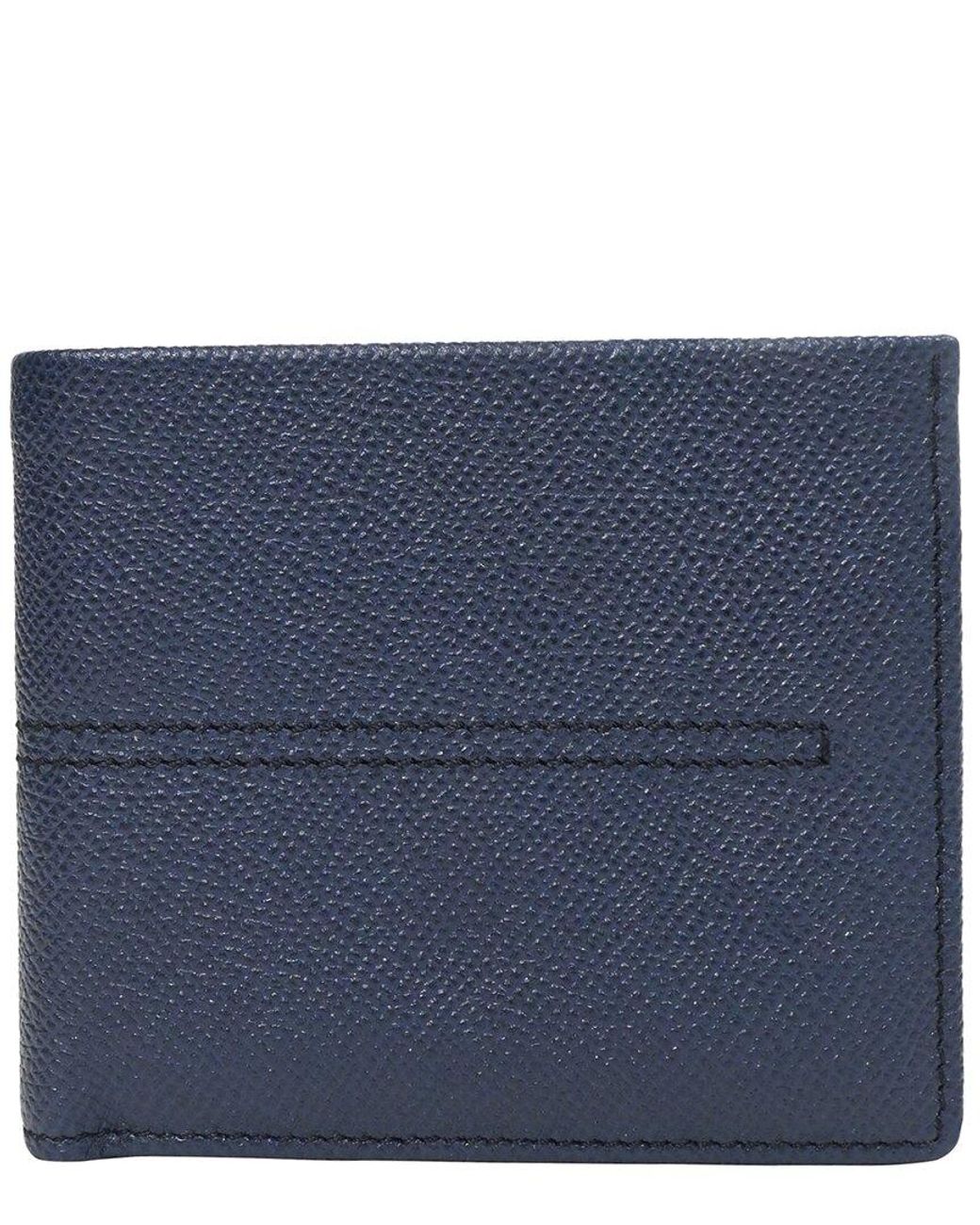 Tod's Navy Blue Saffiano Leather Bifold Wallet (authentic Pre-loved)