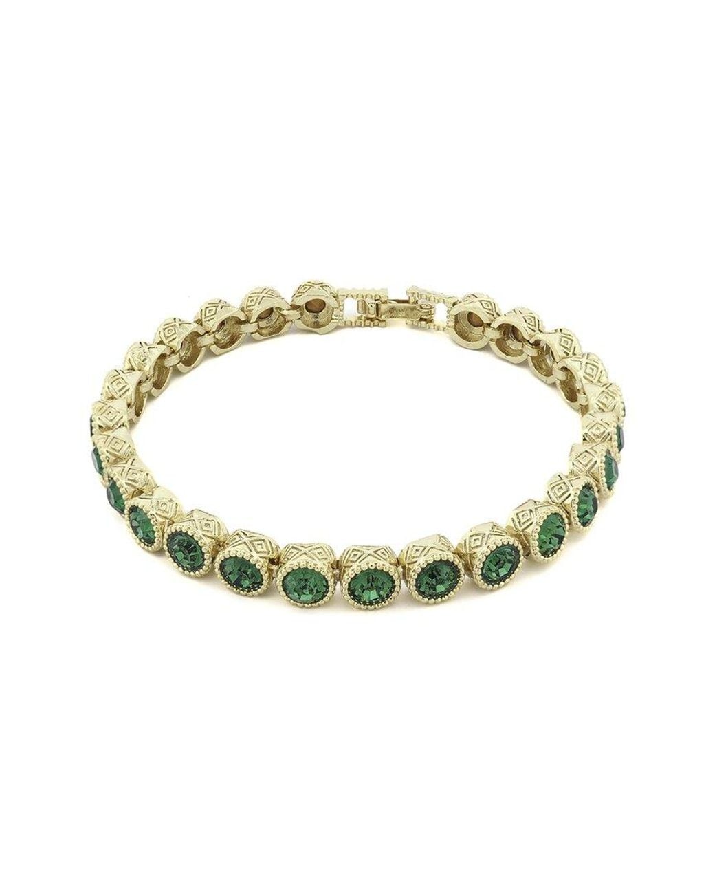 Ebru Jewelry Metallic Plated Cz Tennis Bracelet