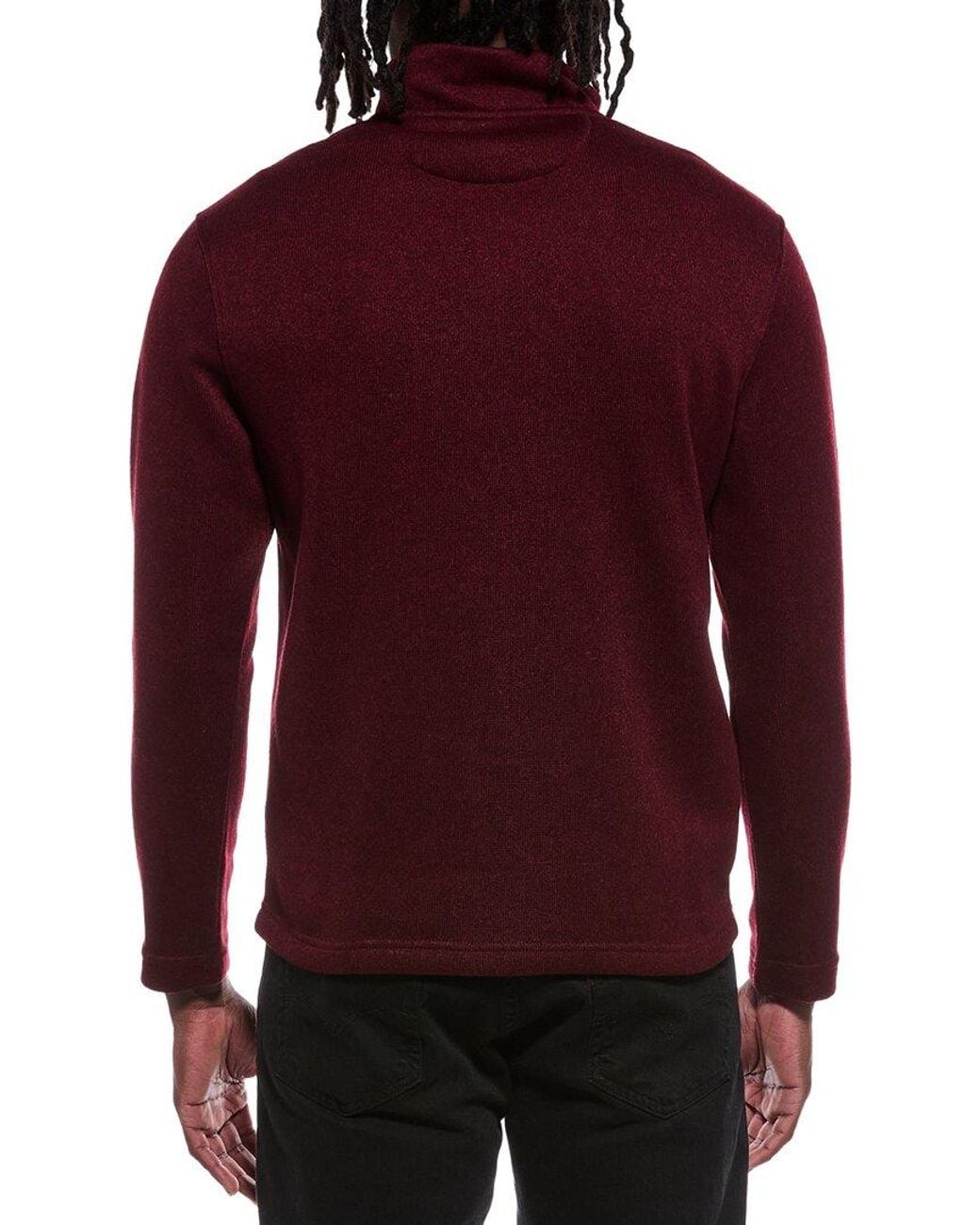 Robert Graham Red Kenwood 1/4-Zip Mock Neck Sweater for men