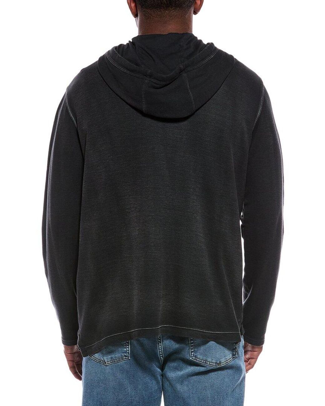 ATM Black Pique Hoodie for men