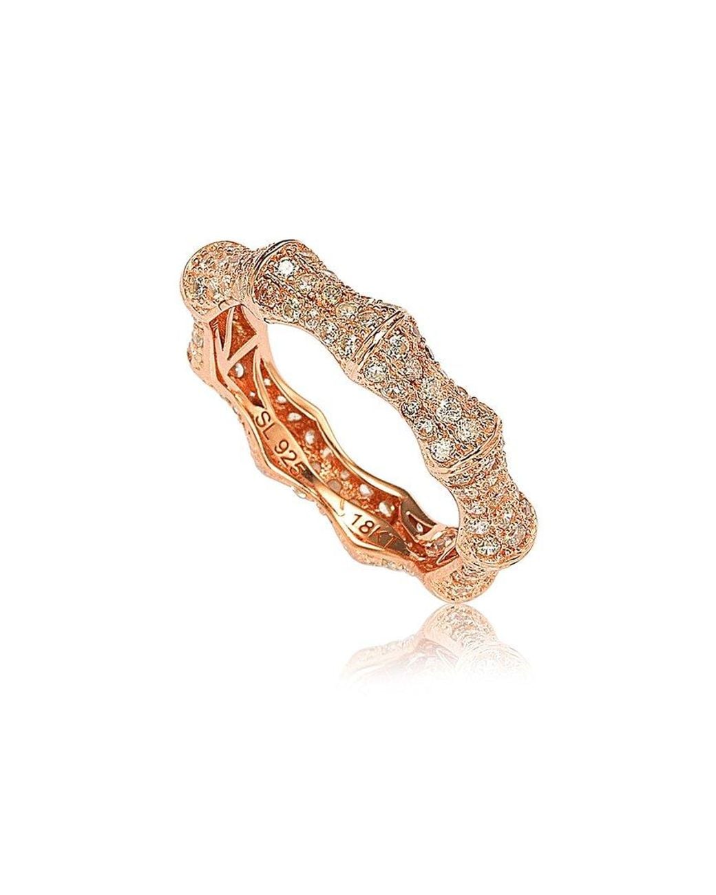 Suzy Levian CZ Jewelry White Suzy Levian Silver Cz Stackable Ring